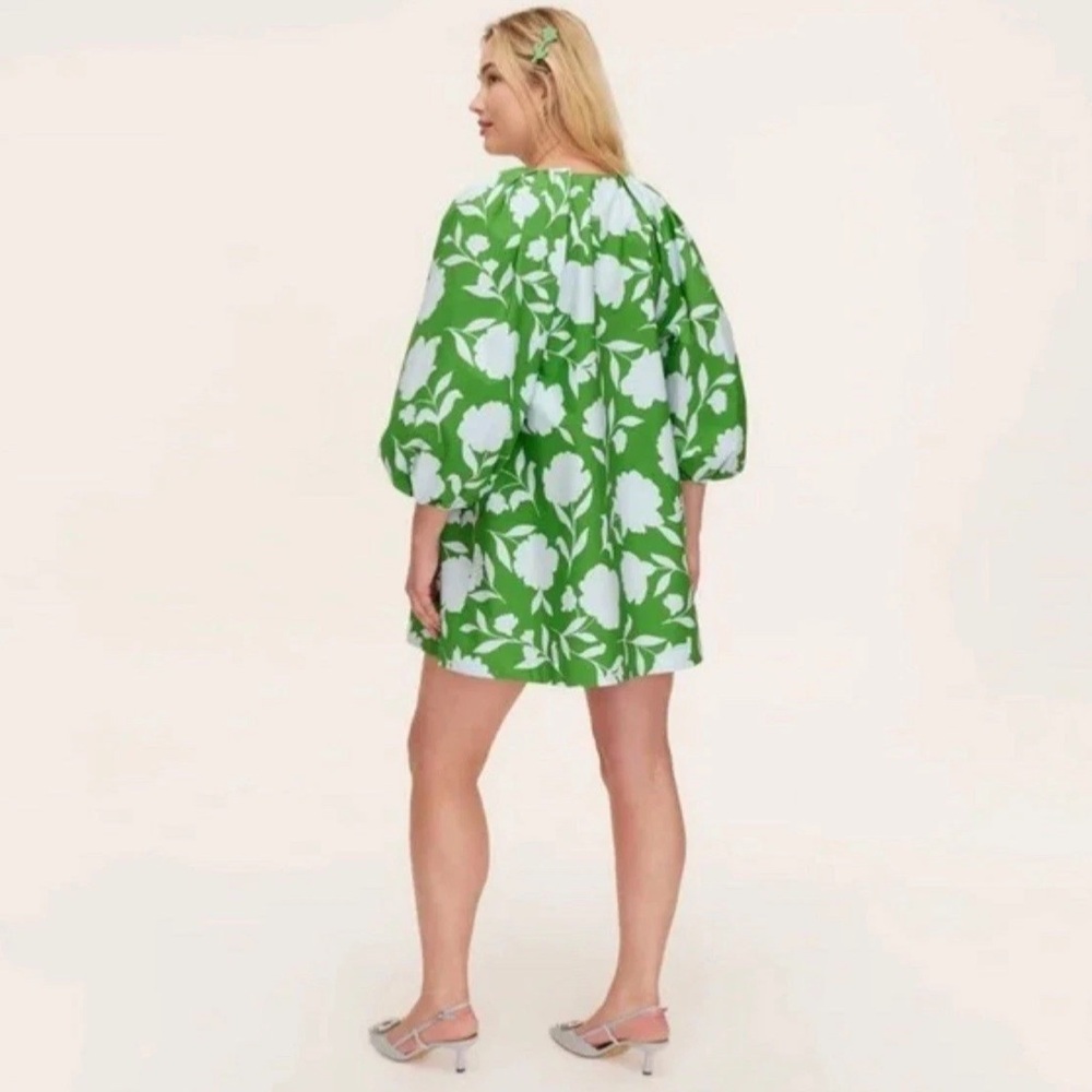 NWT Kate Spade New York x Target Poplin Long Sleeve Green Mini Dress Size Small - Picture 2 of 16